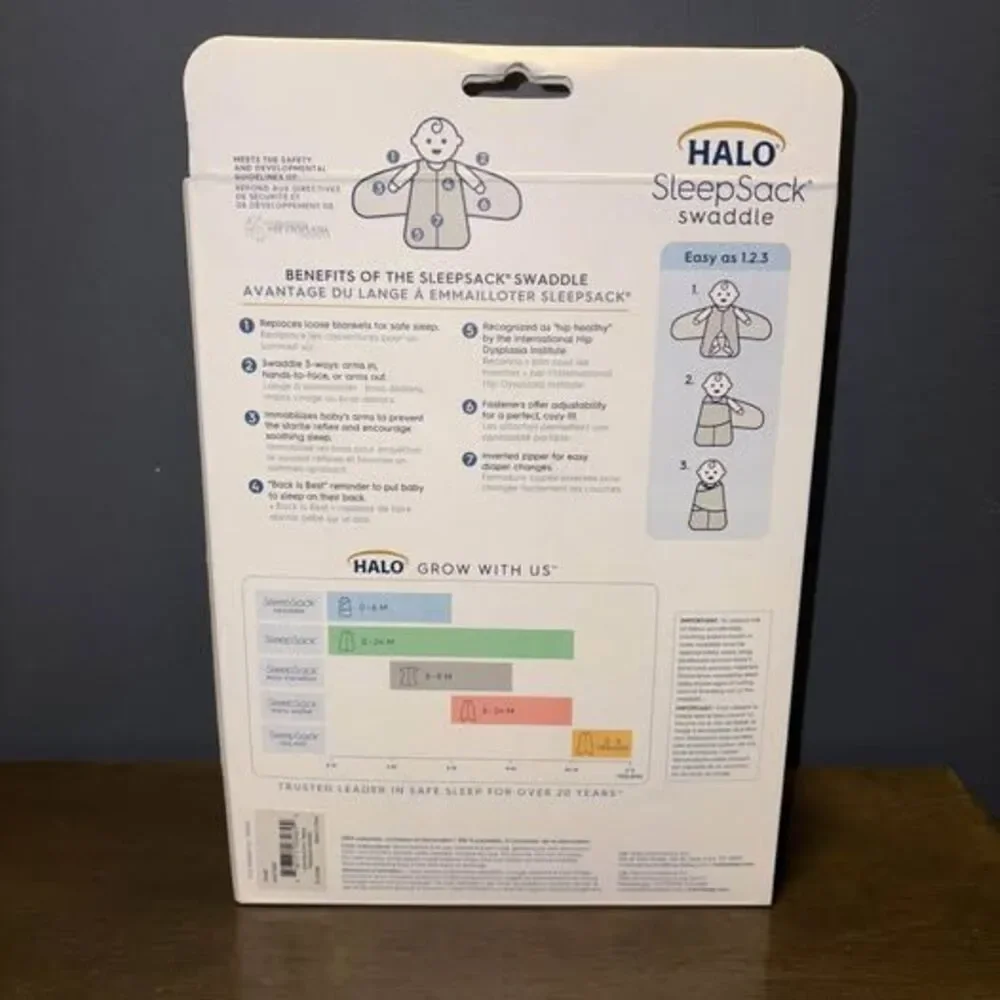 HALO Micro-Fleece Sleepsack Swaddle 3-Way Adjustable Wearable Blanket, TOG 3.0